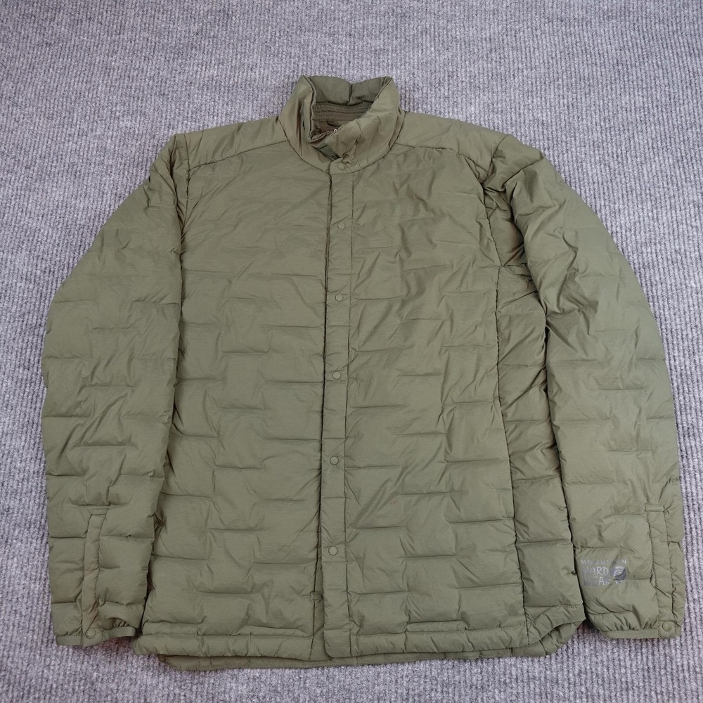 Mountain Hardwear Super DS Climb Shacket Jacket Mens Large Green Down Puffer